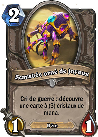 hearthstone, carte scarab�e orn� de joyaux