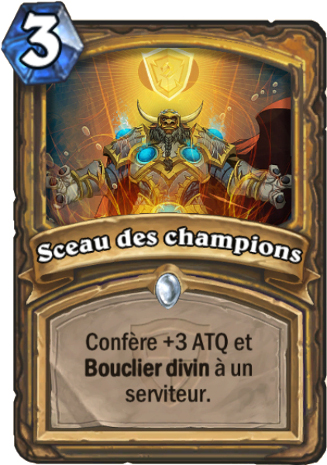 hearthstone, carte Sceau des champions