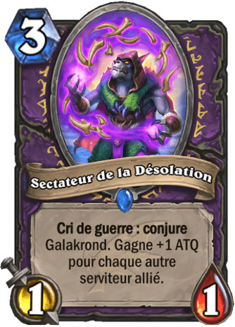 hearthstone, carte - Sectateur de la d�solation