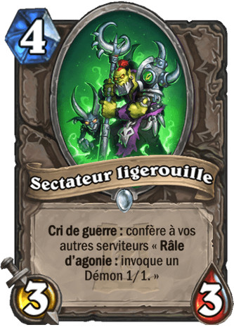hearthstone, carte - Sectateur ligerouille