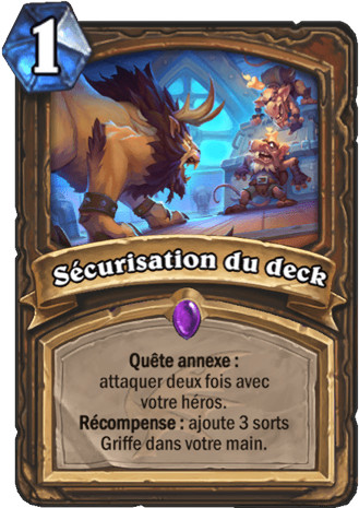 hearthstone, carte - S�curisation du deck