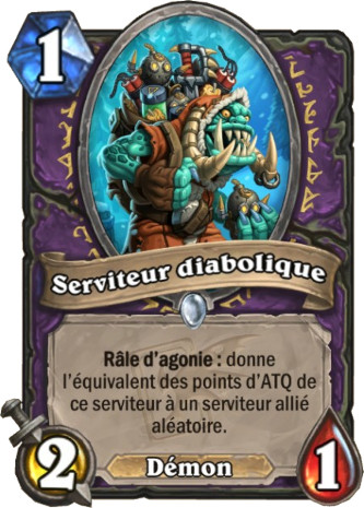 hearthstone, carte - Serviteur diabolique
