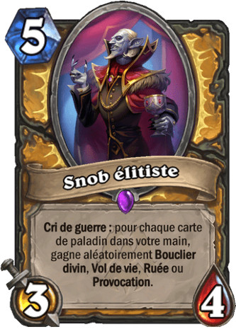 hearthstone, carte Snob �litiste