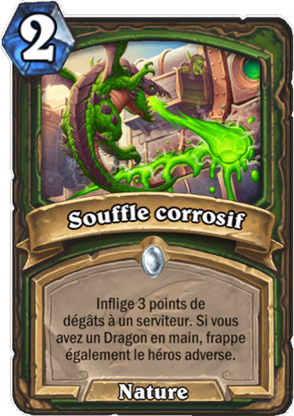 hearthstone, carte - Souffle corrosif