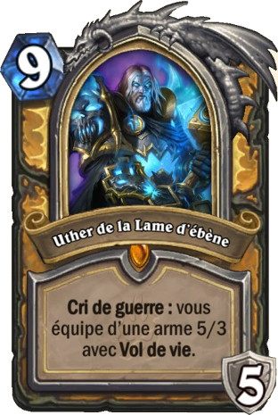 hearthstone, carte Uther de la Lame d'�b�ne