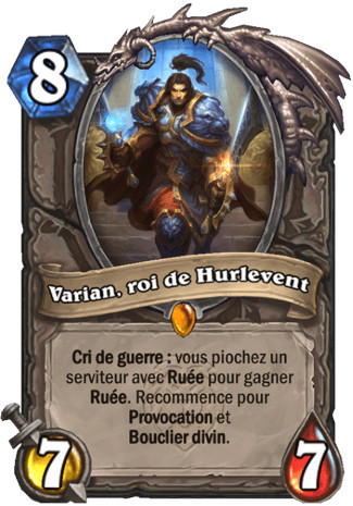 hearthstone, carte - Varian, roi de Hurlevent