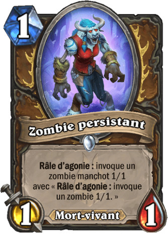 hearthstone, carte Zombie persistant